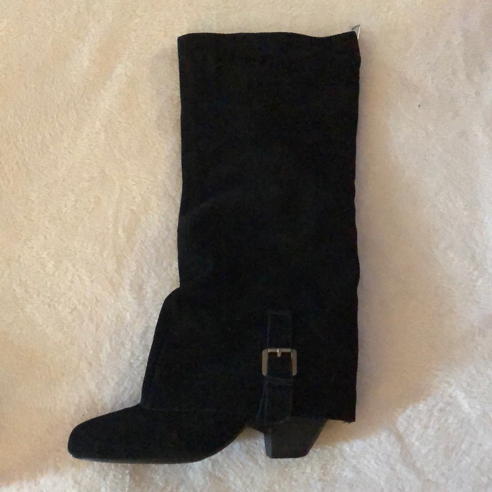 NWOT Naughty Monkey Black Suede boots